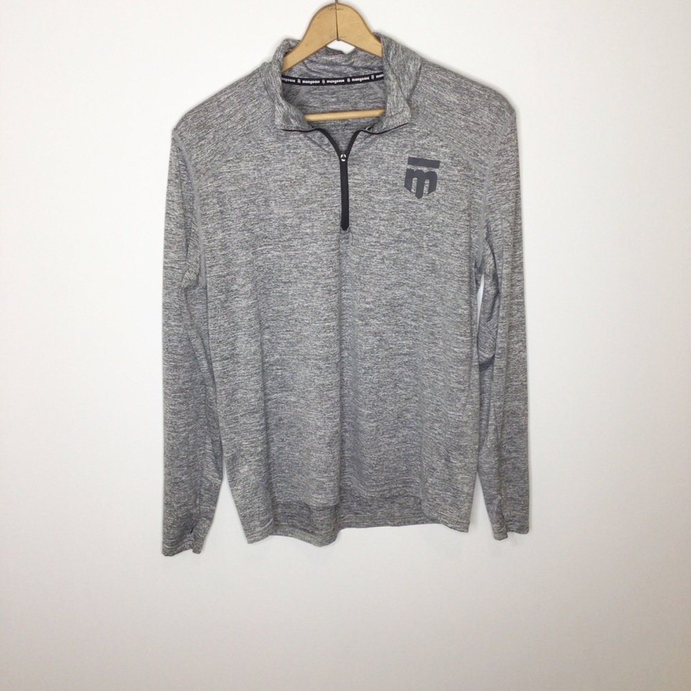 Mongoose gray 1/4 zip pullover shirt medium